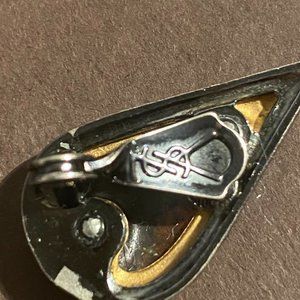 YSL Vintage bronze/copper /Black Clip on Earrings